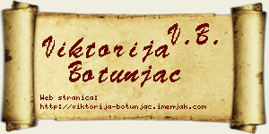 Viktorija Botunjac vizit kartica